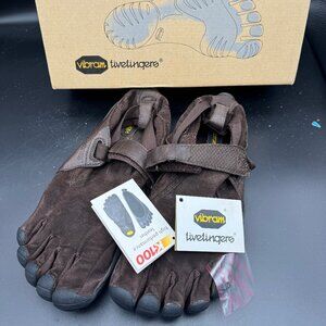NEW Men's Vibram FiveFingers KSO Trek BROWN Kangaroo Leather Size 43